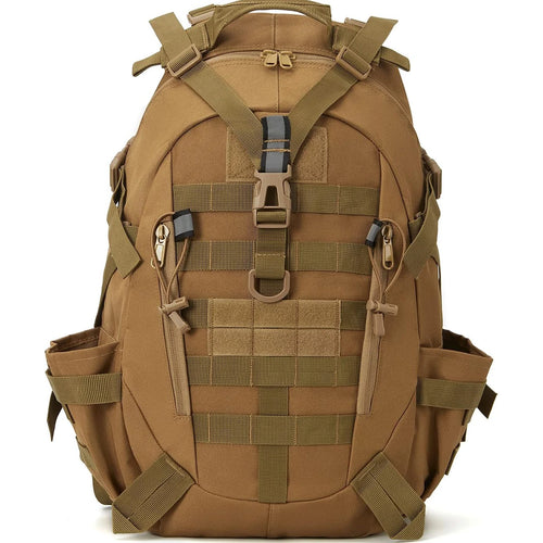 35L Tactical Hunting Backpack for Men with MOLLE System & Reflective Strip, Outdoor Hiking Rucksack with Dual Cup Holders & Compression Straps, Deer Bow Archery Elk Waterfowl Hunting Gear Bag